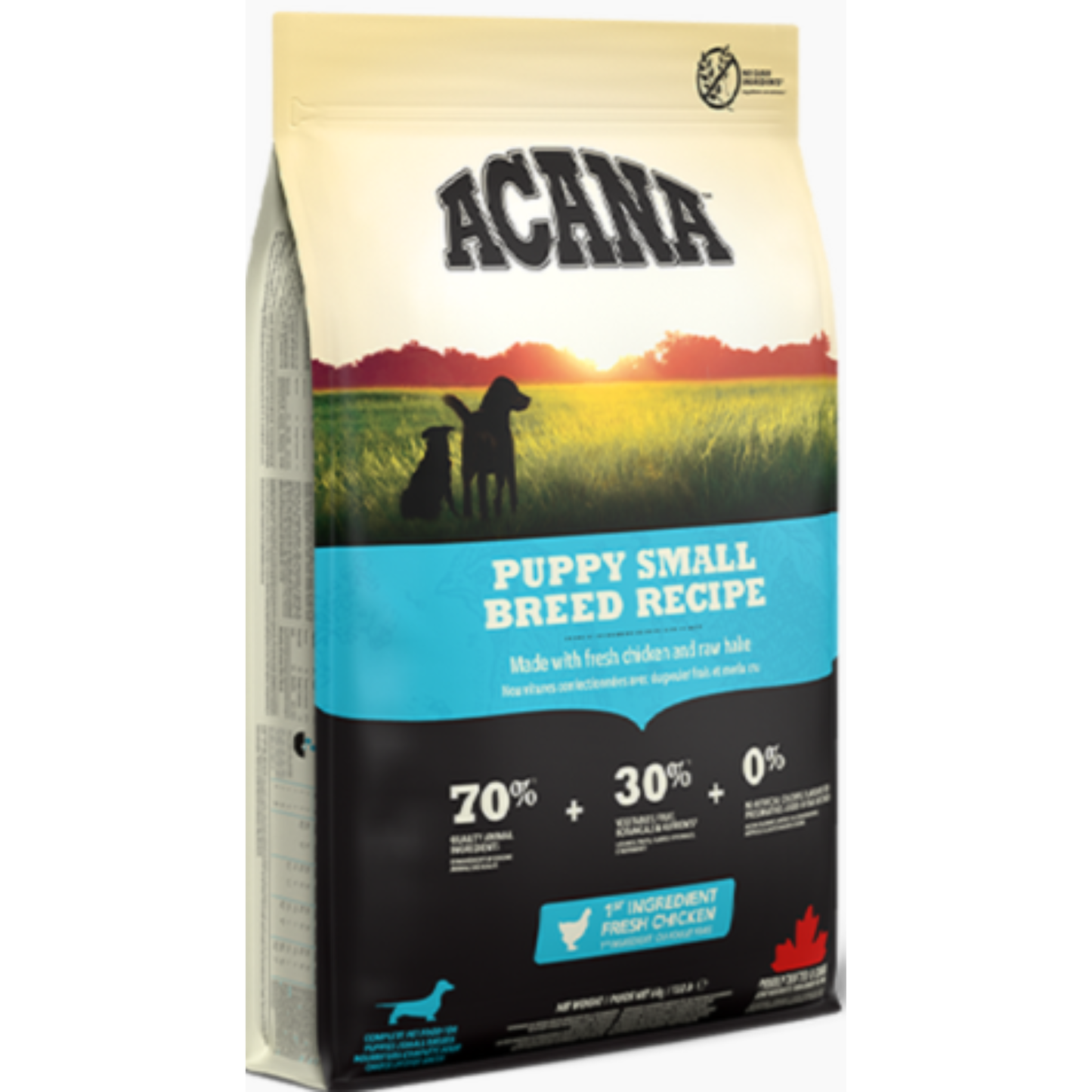 אקאנה לגורים מגזע קטן מבוסס עוף