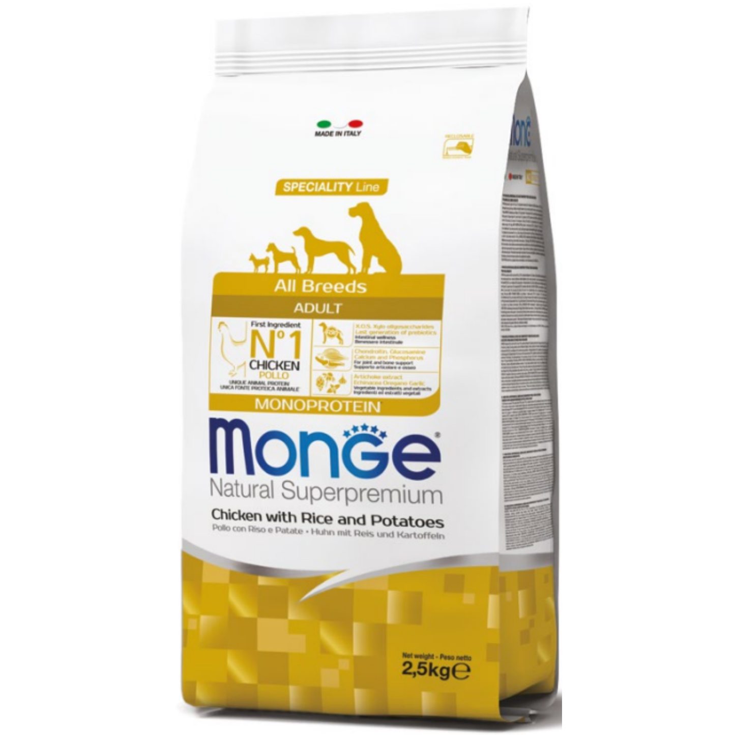 מונג' לבוגרים מכל הגזעים מבוסס עוף