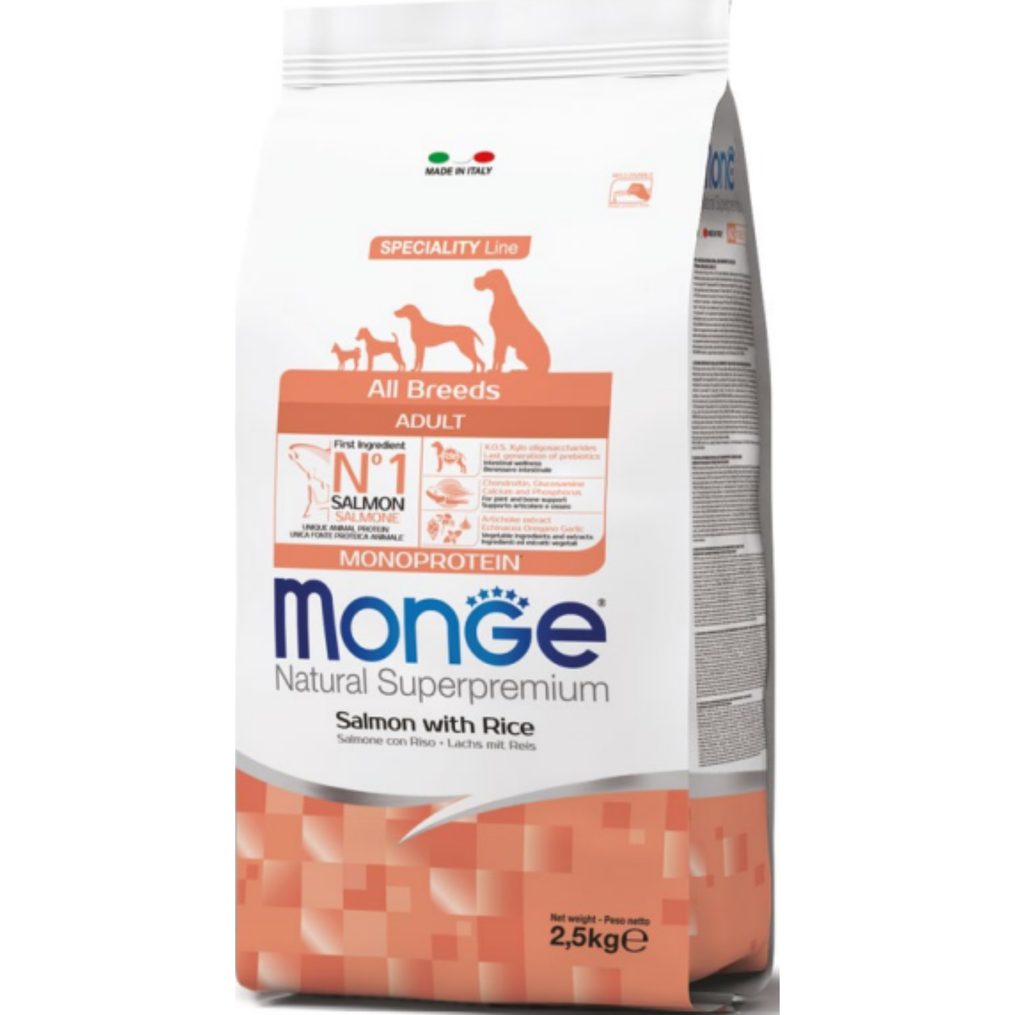 מונג' לבוגרים מכל הגזעים מבוסס סלמון