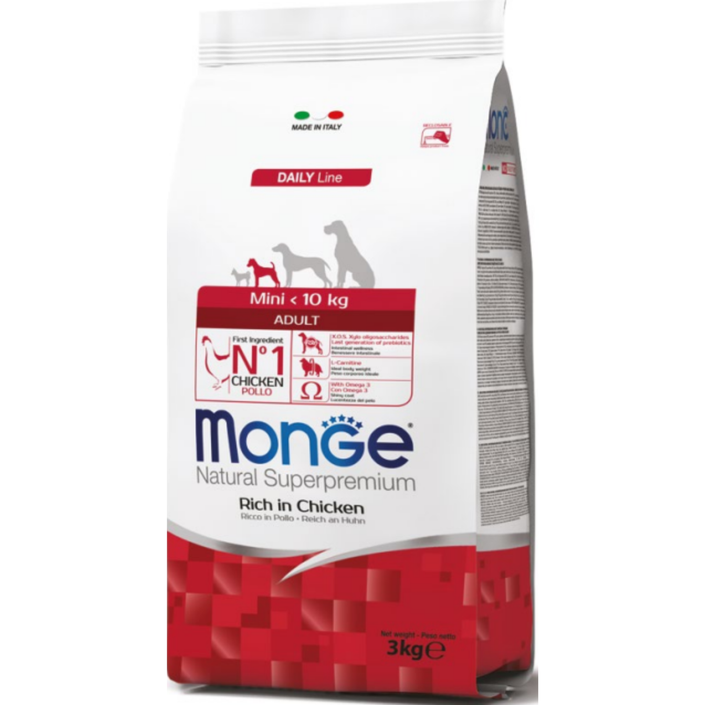 מונג' לבוגרים מגזע קטן מבוסס עוף