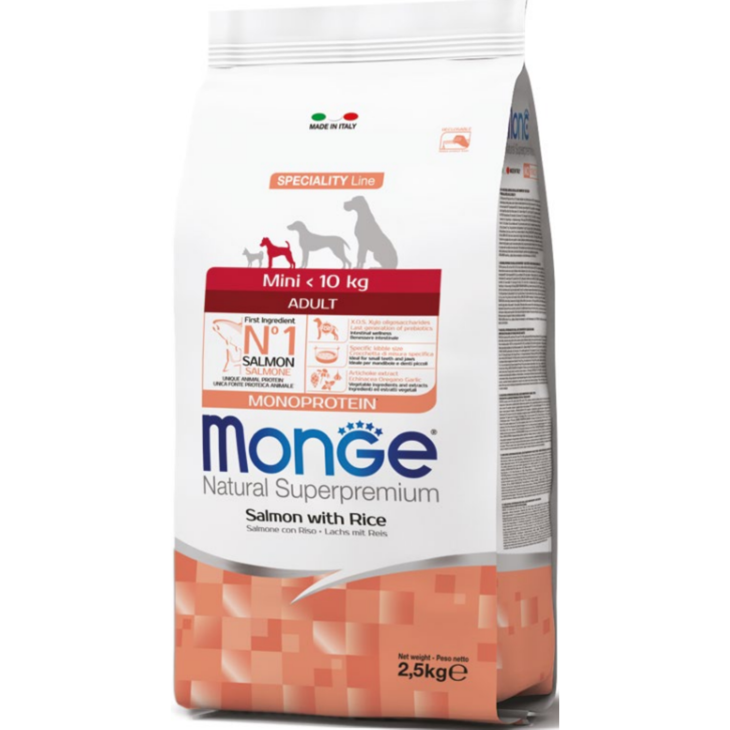 מונג' לבוגרים מגזע קטן מבוסס סלמון